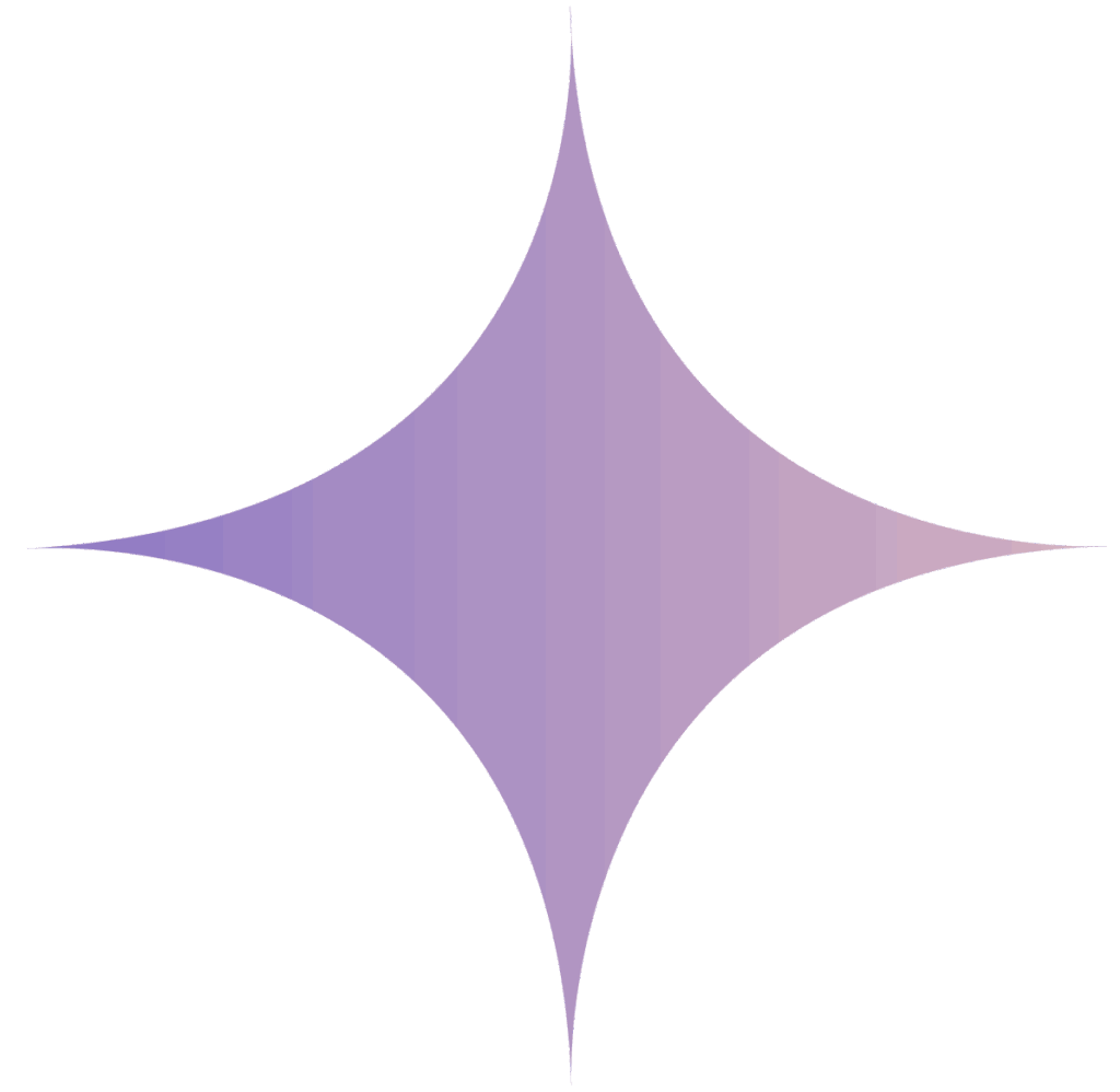 Four-point purple geometric star icon for feature lists.