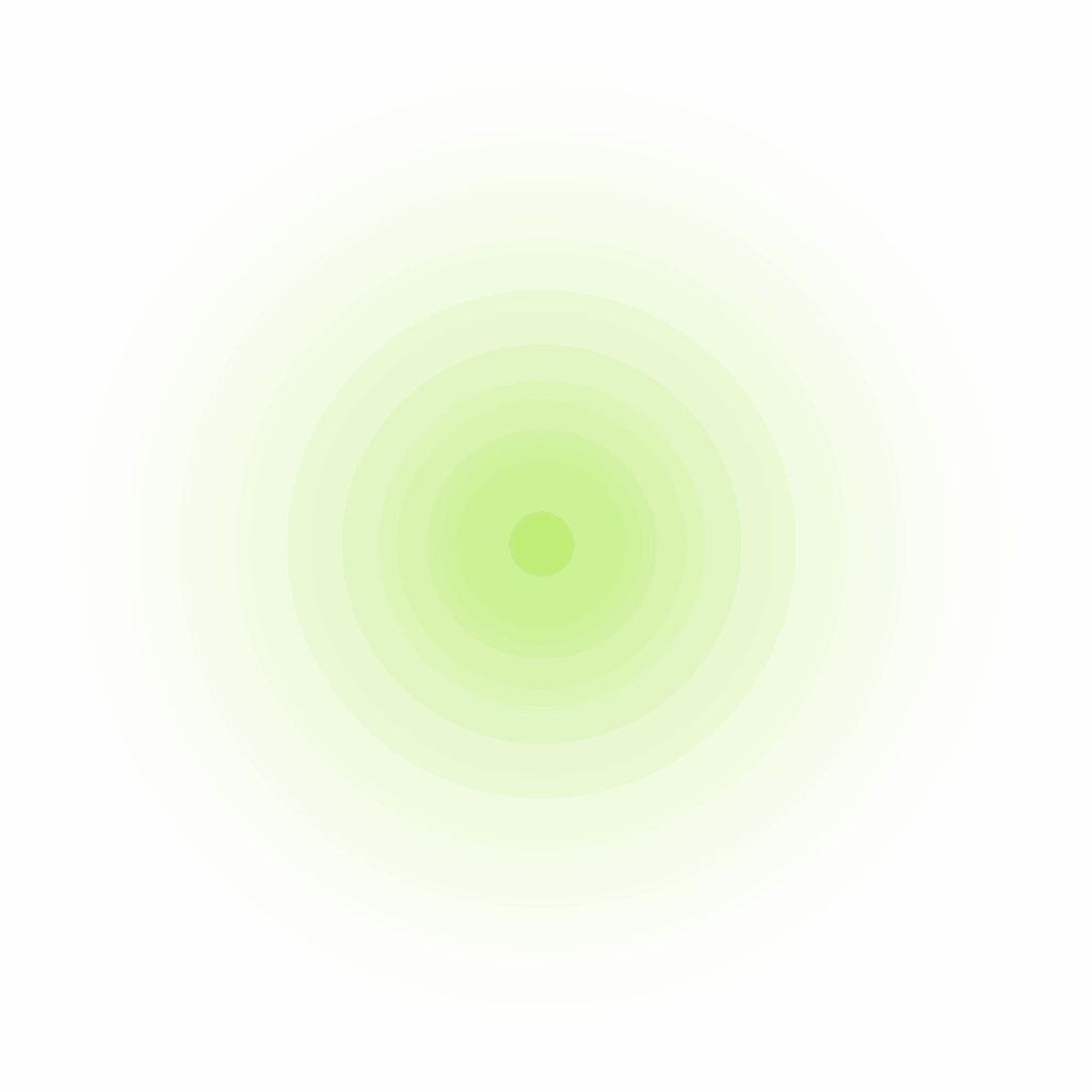 Neon green radial pulse effect for highlighting data metrics.