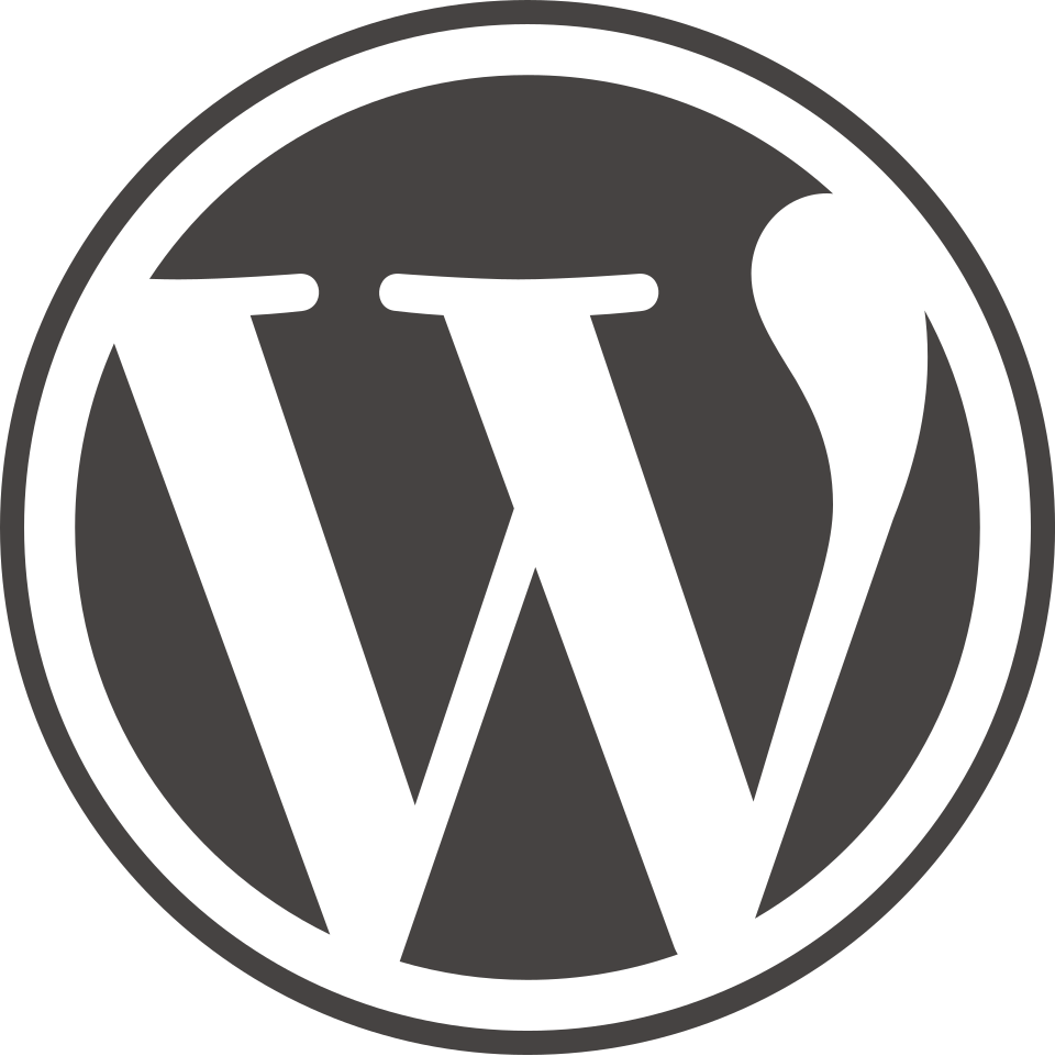 WordPress logo for content management system architecture.